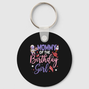 Two the moon mummy of the birthday girl astronaut key ring