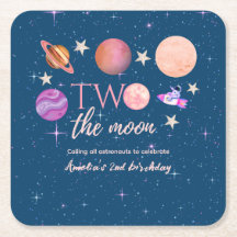 Two The Moon Outer Space Ship Planets 2nd Bday