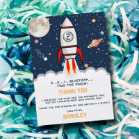 Two the Moon Rocket Ship 2nd Birthday