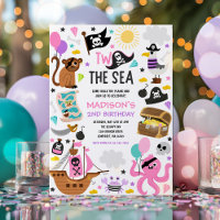 Two The Sea Girl Pink Pirate 2nd Birthday Party