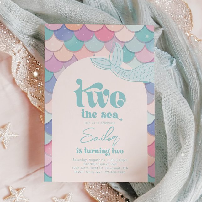 Two the Sea Mermaid Invitation (Creator Uploaded)