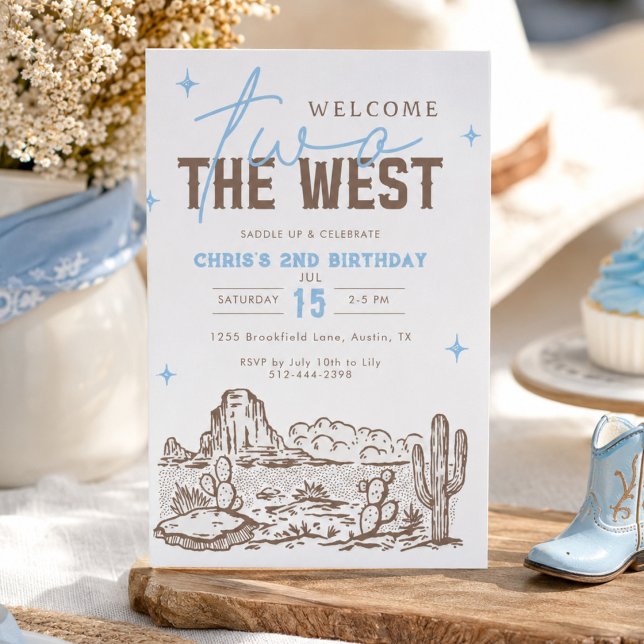 Two the West 2nd Birthday Invitation Western  (Creator Uploaded)