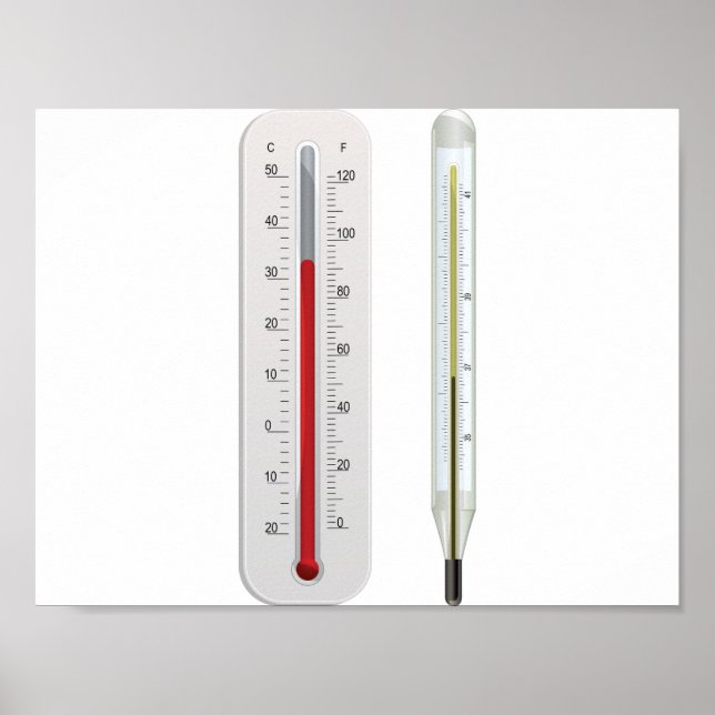 Two Thermometers Poster (Front)