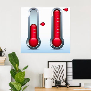 Two Thermometers Poster