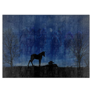 Two Thoroughbred Racehorse Foals Cutting Board