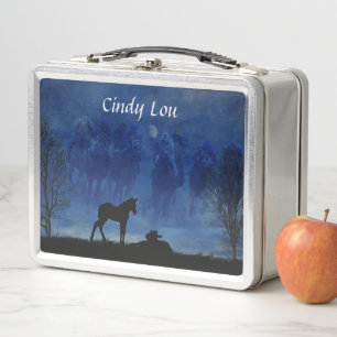 Two Thoroughbred Racehorse Foals Lunch Box