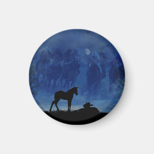 Two Thoroughbred Racehorse Foals Magnet