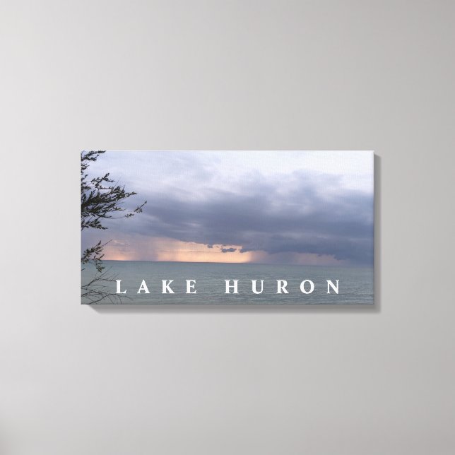 Two Thunderstorms over Huron Canvas Print (Front)