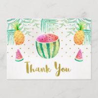 Two-tii Frutti Birthday Thank You Card