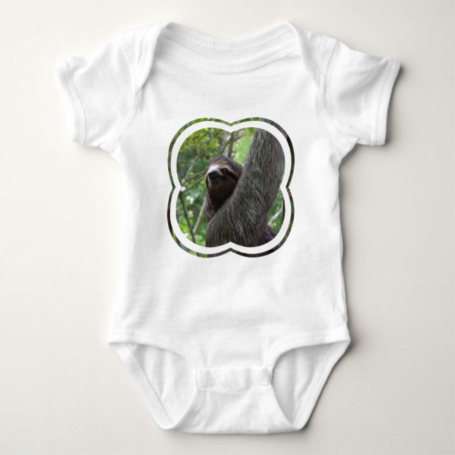 Two Toed Sloth Baby T-Shirt Bodysuit (Front)