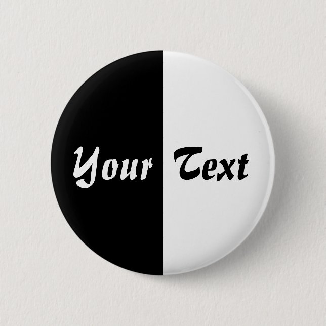 Two Tone - 01 - Vertical 6 Cm Round Badge (Front)