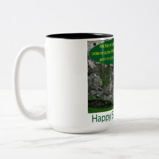 two tone 15 oz mug. happy st. patrick's day. iri Two-Tone coffee mug