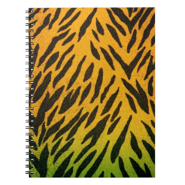 Two Tone Animal Print Spiral Notebook (Front)