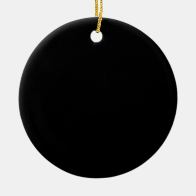 Two-Tone Black & White Background on an Ornament (Front)