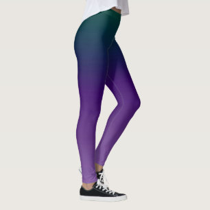 Two tone Blend design-Trendy teal grape Leggings
