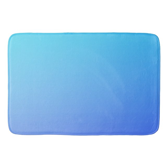 Two Tone Blue Colour Combination   Bath Mat (Front)