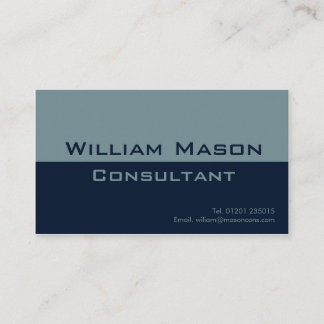 Two Tone Blue Grey, Professional Business Card