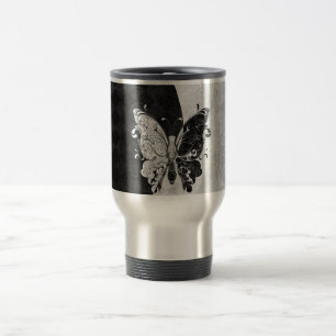 Two Tone Butterfly Travel Mug