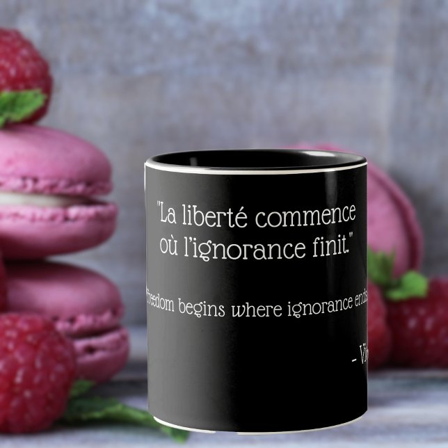  Two-Tone Coffee Mug – Victor Hugo Quote in French (Creator Uploaded)