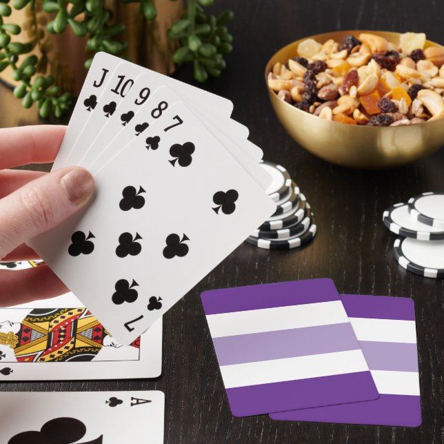 Two-tone Colours Stripes Playing Cards (In Situ)
