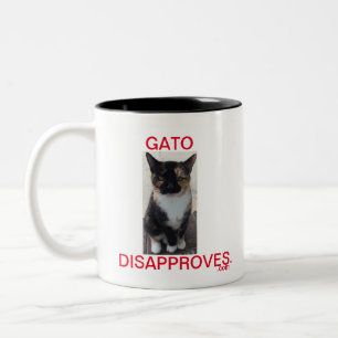Two-Tone Cup, Gato Disapproves, Gato's Watching Coffee Mug