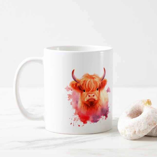 Two-Tone Cup/Mug, 15 oz Coffee Mug (With Donut)