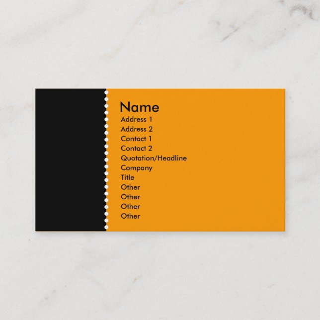 Two Tone - Dotted Line Business Card (Front)