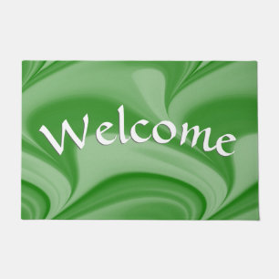 Two Tone Emerald Swirl Welcome Doormat