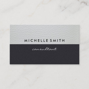 Two Tone Faux Leather Business Card