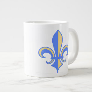 Two Tone Fleur-de-Lis Large Coffee Mug