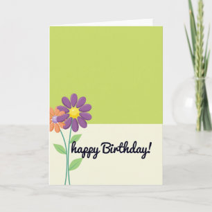 Two Tone Flower Birthday Card