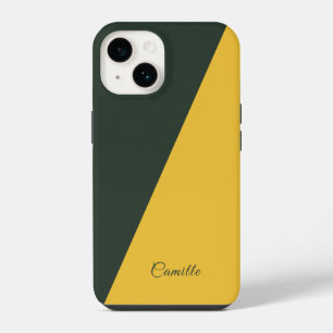 Two Tone Gold & Forest Green Phone Case