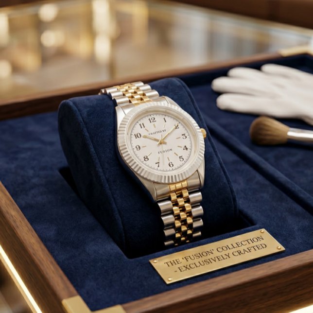Two-Tone Gold & Silver Watch | Fluted Bezel (Creator Uploaded)