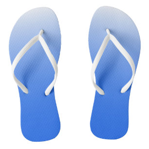Two-tone gradient ombre electric blue jandals