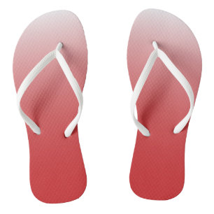 Two-tone gradient ombre fiery red jandals