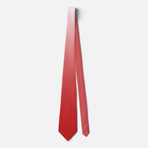 Two-tone gradient ombre fiery red tie