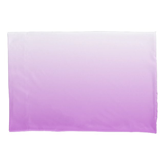 Two-tone gradient ombre lilac purple pillowcase (Front)