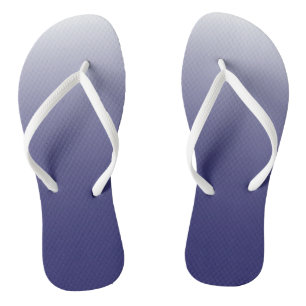 Two-tone gradient ombre navy blue jandals