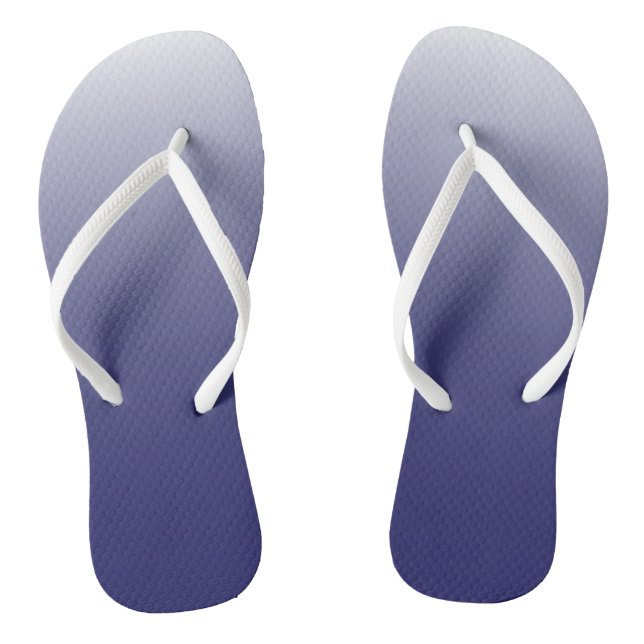Two-tone gradient ombre navy blue jandals (Footbed)