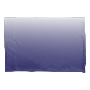 Two-tone gradient ombre navy blue pillowcase