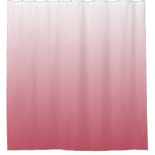 Two-tone gradient ombre salmon pink shower curtain