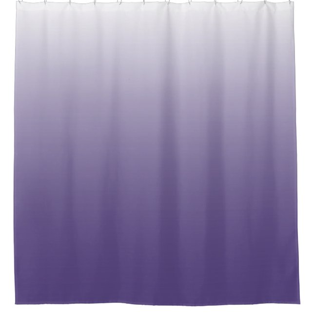 Two-tone gradient ombre Ultra Violet Shower Curtain (Front)