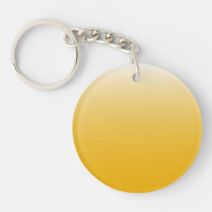 Two-tone gradient ombre yellow key ring