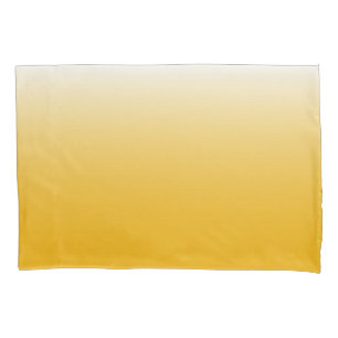 Two-tone gradient ombre yellow pillowcase