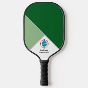 Two Tone Green Community Centre or Business Pickleball Paddle