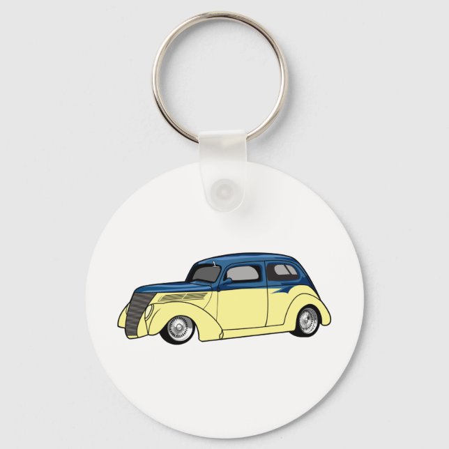 Two Tone Hot Rod Key Ring (Front)
