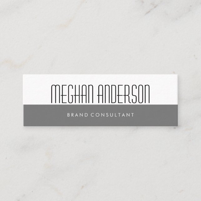 Two Tone | Minimal Mini Business Card (Front)