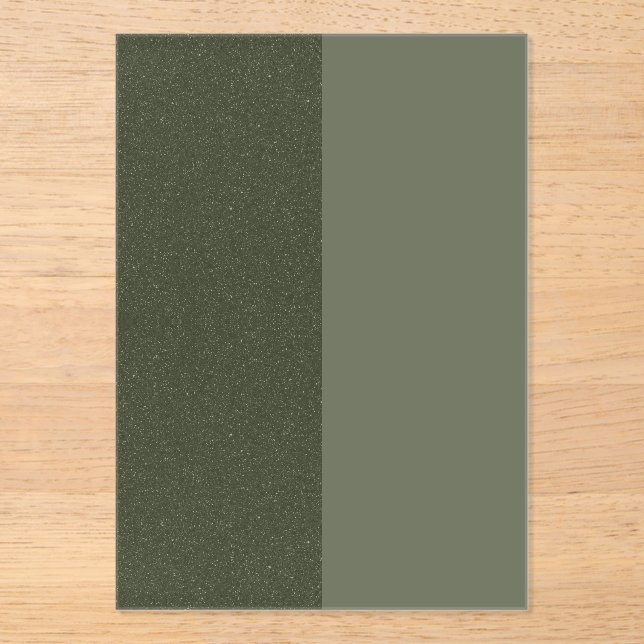 Two-Tone Moss Green Acrylic Invitation – Customise (Front)