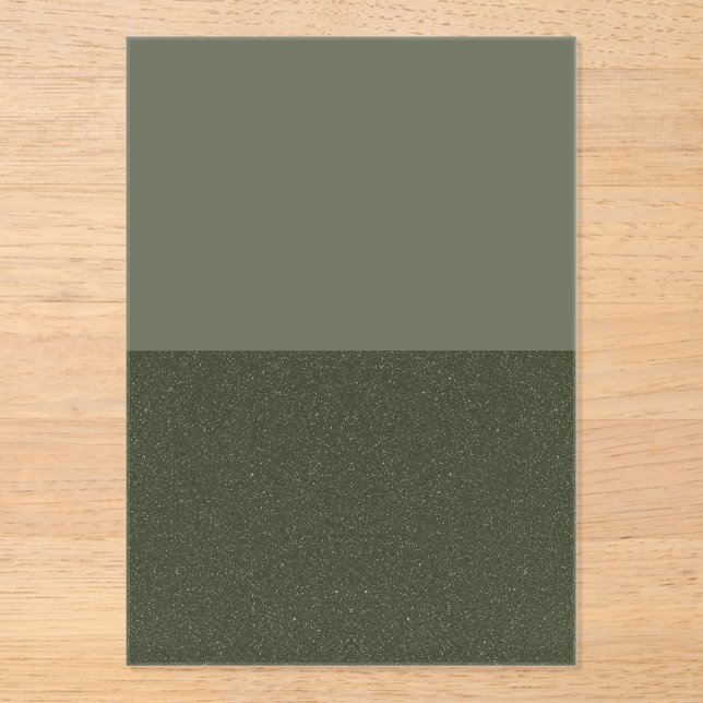 Two-Tone Moss Green Acrylic Invite – Customisable Acrylic Invitations (Front)