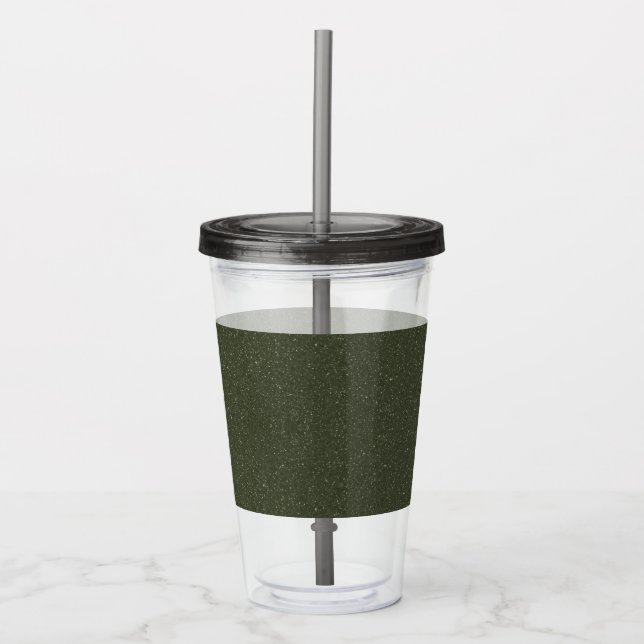 Two-Tone Moss Green Acrylic Tumbler – Customisable (Front)